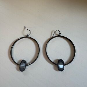 Kendra Scott Black Hoop Earrings
